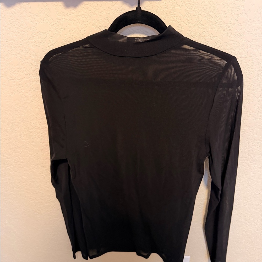 Torrid mock neck Elegant Black Sheer Women's Top